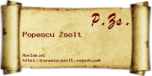 Popescu Zsolt névjegykártya